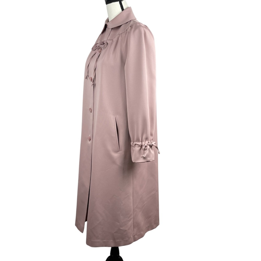 Rain Ramblers Women's Rain Coat Size 10 Mauve Long Button Front Vintage Retro - Picture 6 of 13